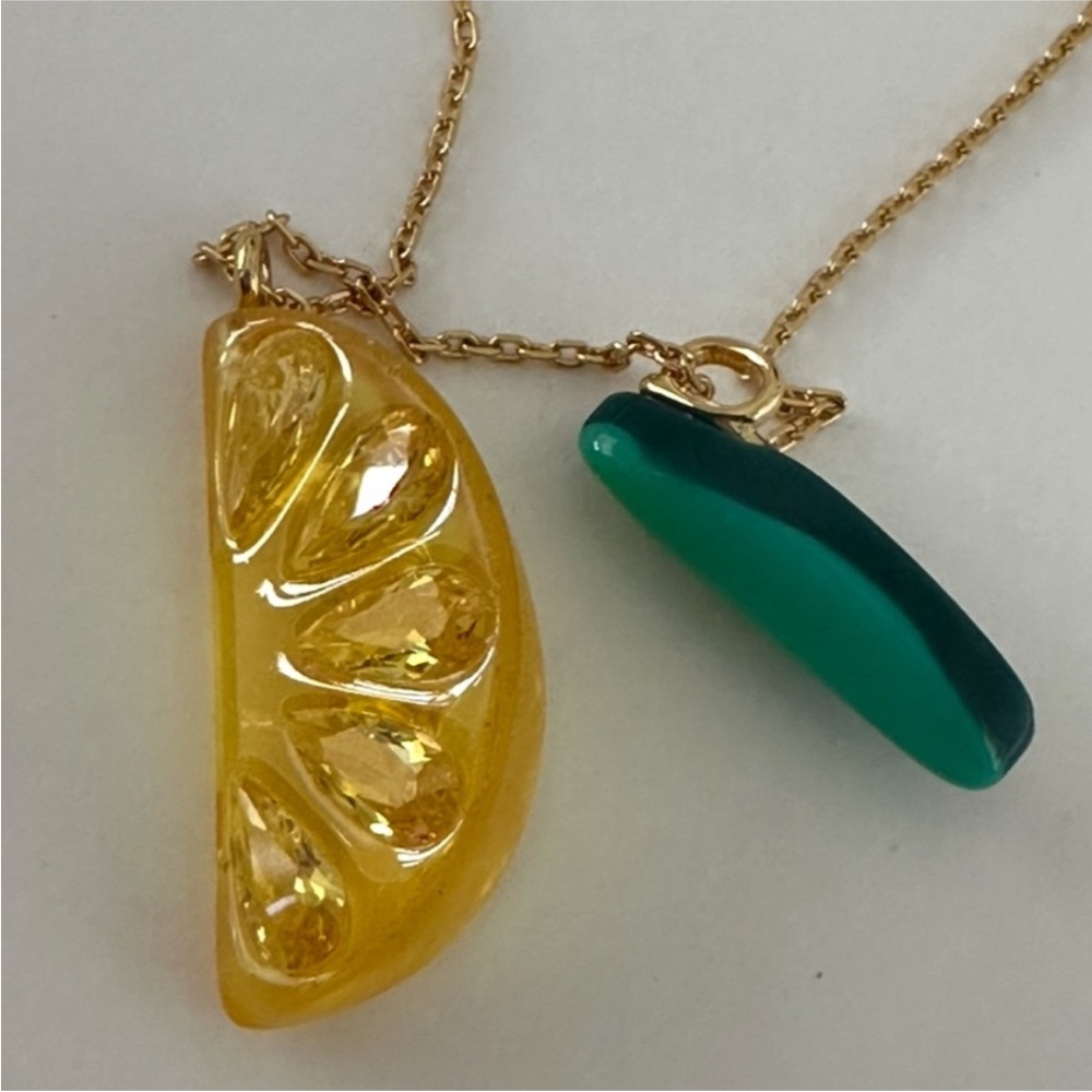 Kate Spade lemon slice Dainty Hoop Earrings - Picture 6 of 7